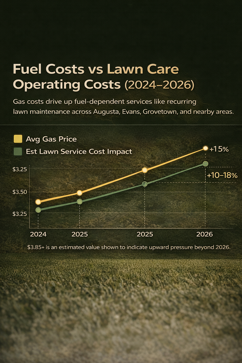 Augusta lawn care cost forecast 2026 map visual